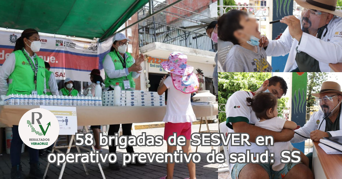 58 brigadas de SESVER en operativo preventivo de salud: SS