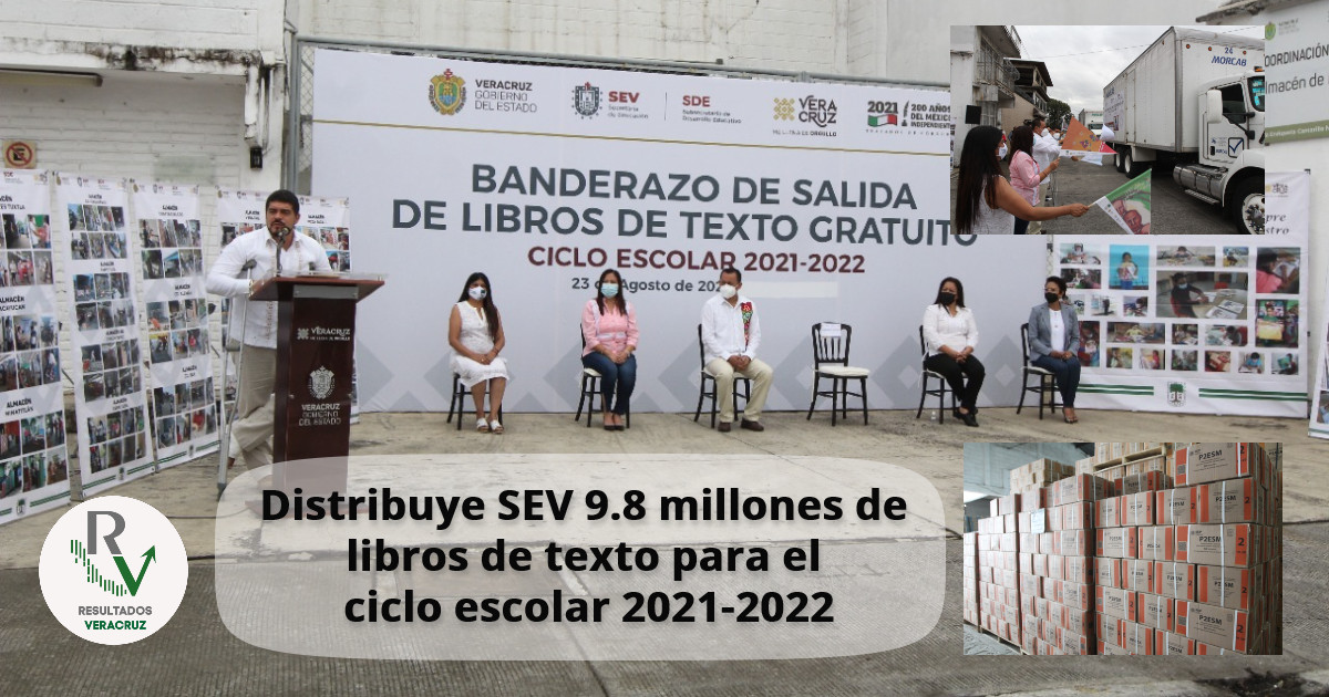 Distribuye SEV 9.8 millones de libros de texto para el ciclo escolar 2021-2022