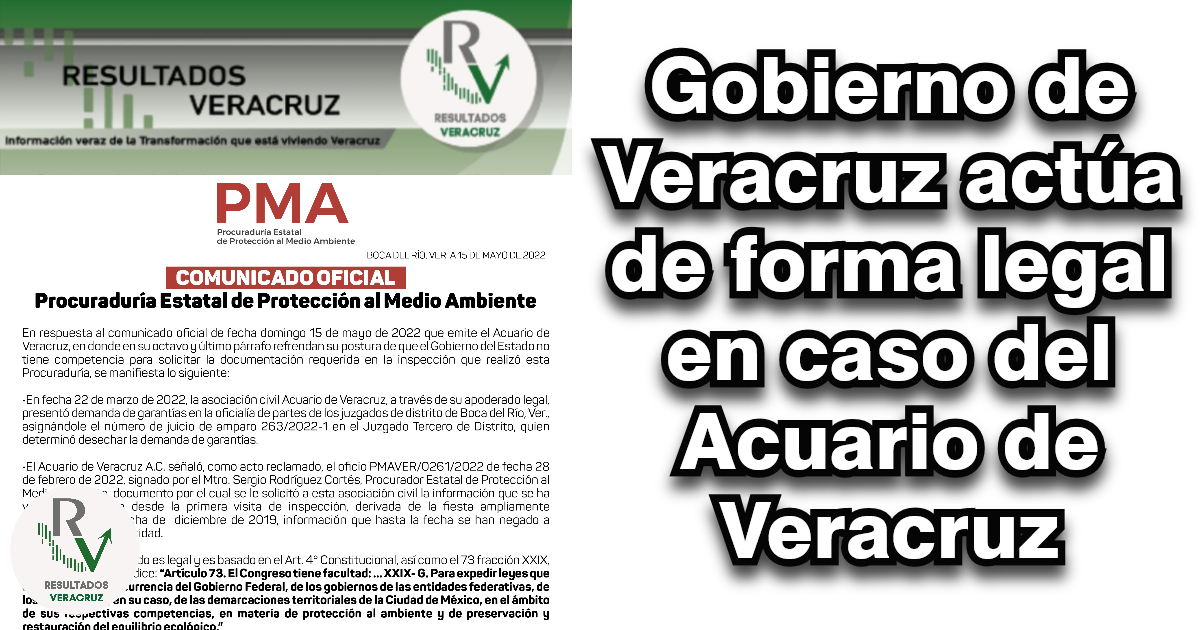 Gobierno de Veracruz actúa de forma legal en caso del Acuario de Veracruz