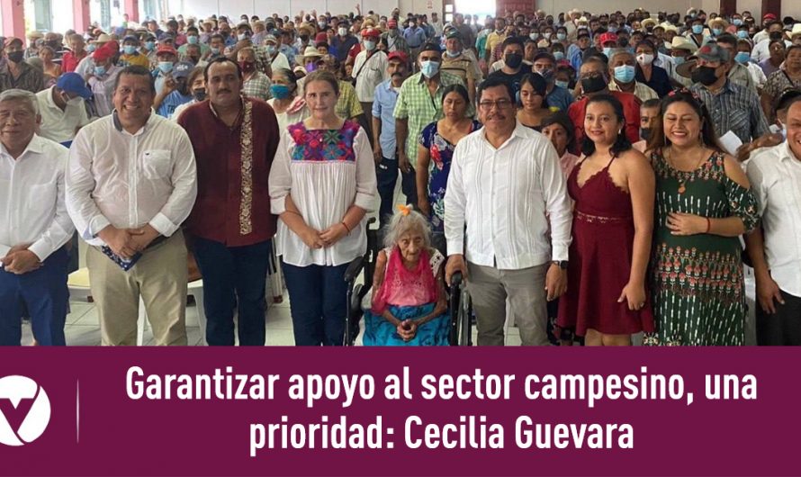 Garantizar apoyo al sector campesino, una prioridad: Cecilia Guevara