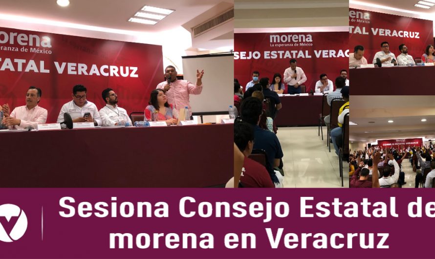 Sesiona Consejo Estatal de morena en Veracruz