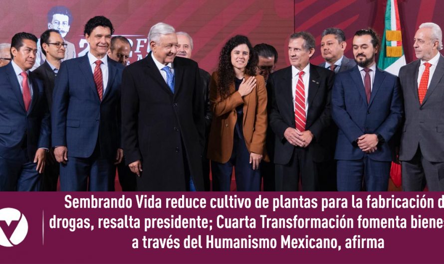 Sembrando Vida reduce cultivo de plantas para la  fabricación de drogas, resalta presidente; Cuarta Transformación  fomenta bienestar a través del Humanismo Mexicano, afirma