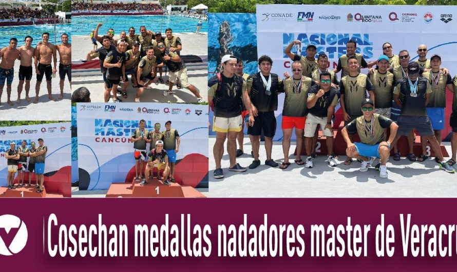 Cosechan medallas nadadores master de Veracruz