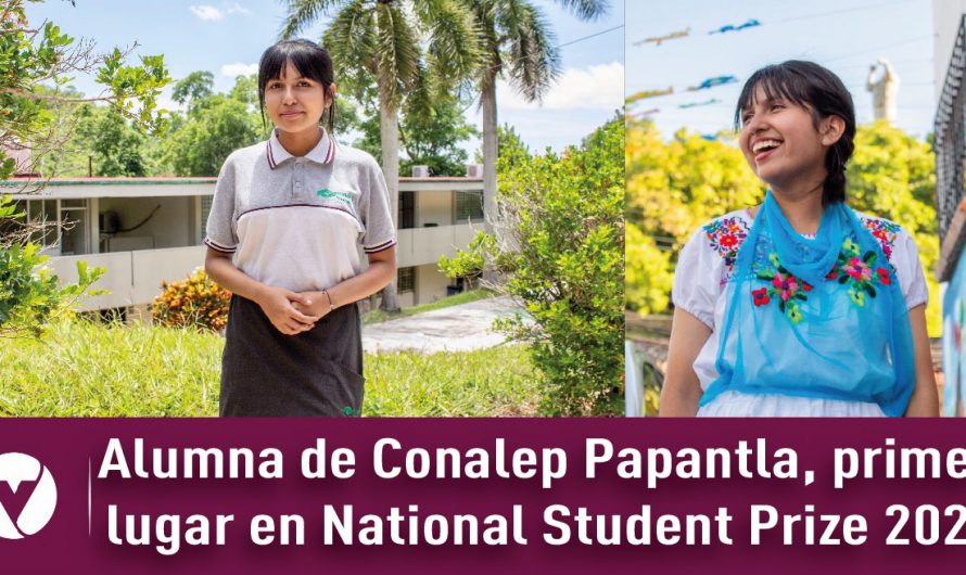 Alumna de Conalep Papantla, primer lugar en National Student Prize 2023