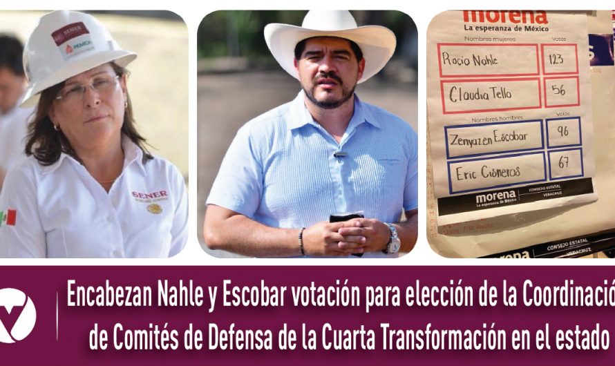 Encabezan Nahle y Escobar votación para elección de la Coordinación de Comités de Defensa de la Cuarta Transformación en el estado