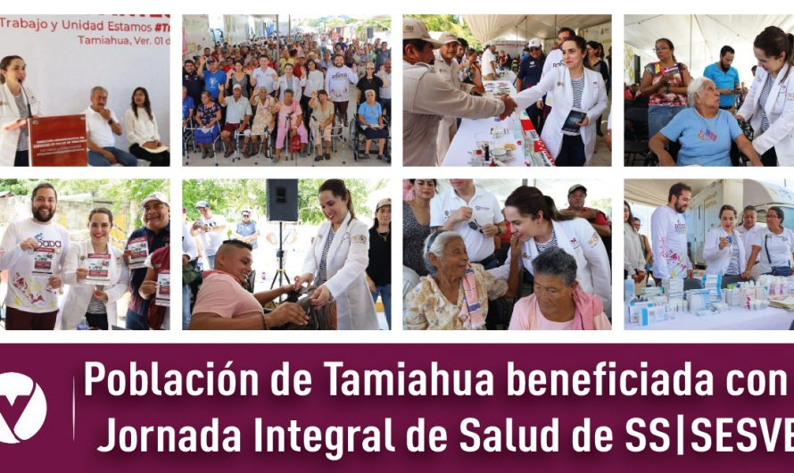 Población de Tamiahua beneficiada con la Jornada Integral de Salud de SS|SESVER